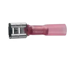 Red Heat-Shrink Female Clip 6.3mm - 4 Pack