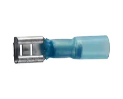 Ensemble de clips thermorétractables femelles - Bleu, 6,3mm