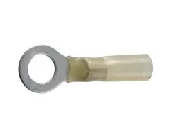 Heat-Shrink Eye Terminal 8mm Yellow - 4 Pack