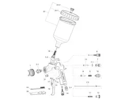 W-400 Bellaria Classic Plus Spray Gun - 600ml Cup