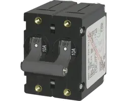 A-Series Black Circuit Breaker 15A Double Pole