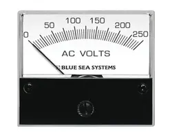 Voltmètre AC 0-250V, Incréments de 5V, Connexion à 2 fils