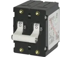 A-SERIE 10A White Bipolar Circuit Breaker