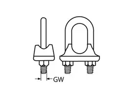 Cable Clamp Ø8mm - Stainless Steel A4