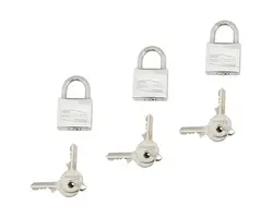 Stainless Padlock Set - Outdoor Use - 6 Keys