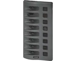 Weatherdeck 12V Panel - 8 Grey Switches