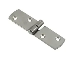 Stainless Steel Round Hinge - 75x20mm - Set of 2