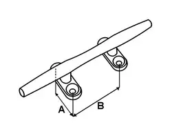 Boat Cleat 250x45mm - Stainless Steel