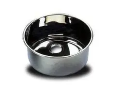 Polished Stainless Steel Round Sink Ø36cm - Side D