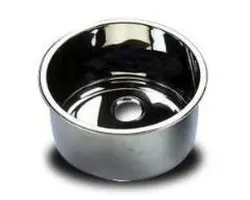 Round Polished Stainless Sink Ø30cm - Side Drain