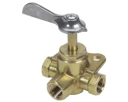 3-Way Brass Fuel Valve - 3/8 NPT