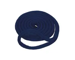 Câble de protection tressé avec œillet épissé - Bleu, Ø6mm, 1.5m