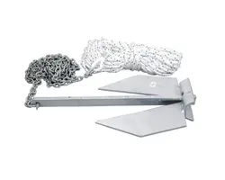 Flat Anchor Kit - 5kg with Chain & Rope