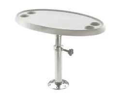 Oval Table 76x45cm - Adjustable/Removable Leg