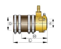 Presse-étoupe flexible Ø45mm - Double joint détanchéité