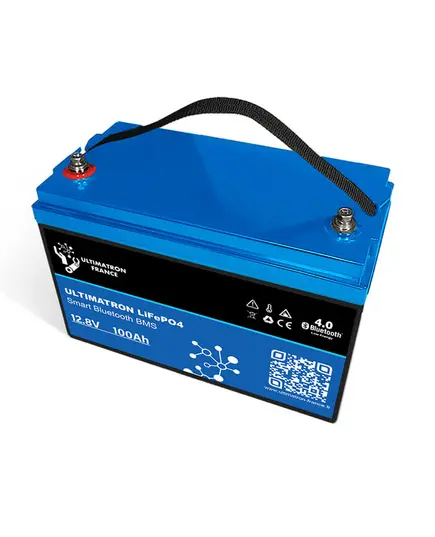 Ultimatron LiFePO4 Lithium Battery 12.8V 100Ah, Bluetooth & Smart BMS Integrated