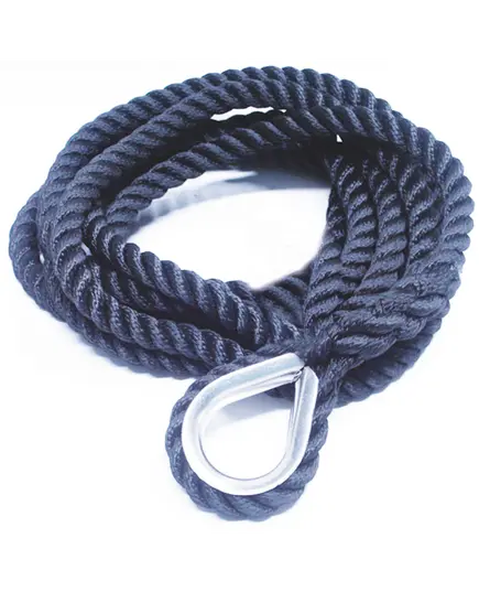 Navy Blue Mooring Rope with Thimble MT - 12mm - 15m