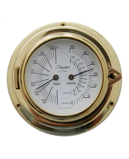 Polished Brass Thermo-hygrometer - 125mm