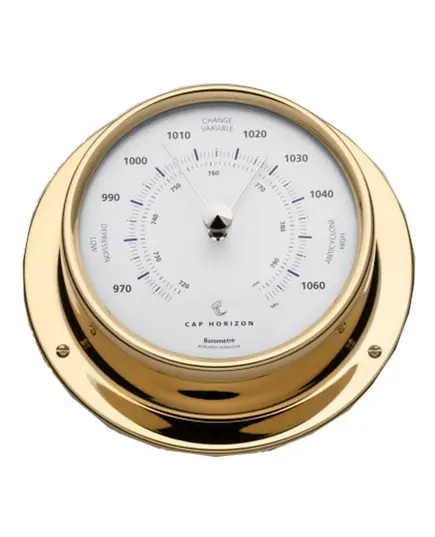 Polished Brass Barometer - 110mm