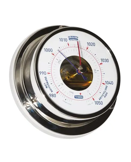 Polished Stainless Steel Barometer - 97mm