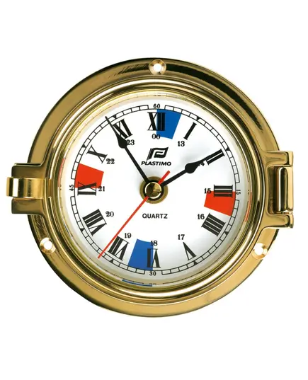 Polished Brass Clock with Silent Zone - 120mm