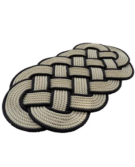 Welcome Rope Mat - 600x330mm - Natural-Black