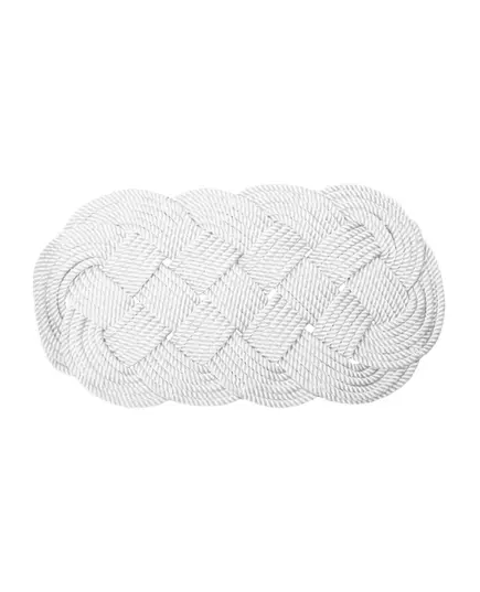 White Welcome Rope Mat - 470x250mm