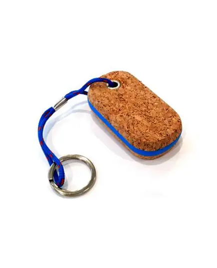 Oval Cork Keychain - Blue