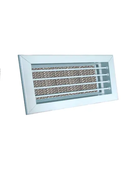 White Aluminum Return Air Grille with Filter - 250x150mm
