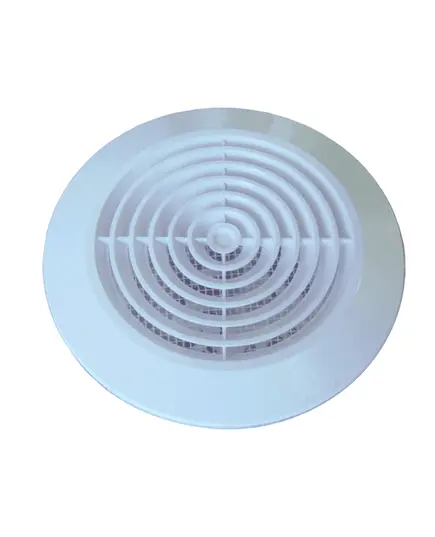White Round Non-closeable Grille - 100mm