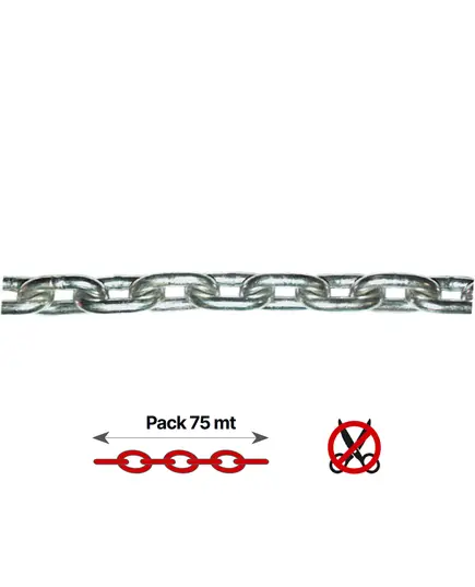 Stainless Steel Calibrated Chain - 6mm - 75m