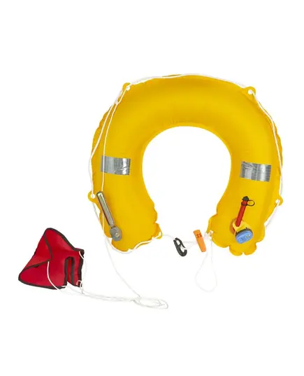 Inflatable Horseshoe Buoy with Light and Whistle