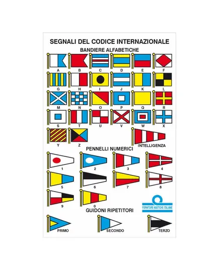Self Adhesive International Code Flag Table - 11x16cm