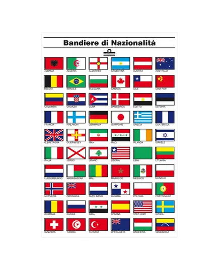 Self Adhesive National Flags Table - 16x24cm