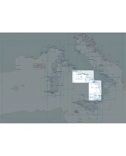 Nautical Chart - From Anzio to Cape Circeo and Pontine Islands Argentario and Scoglio Africa