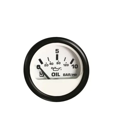 Oil Pressure Display - 10 Bar - White