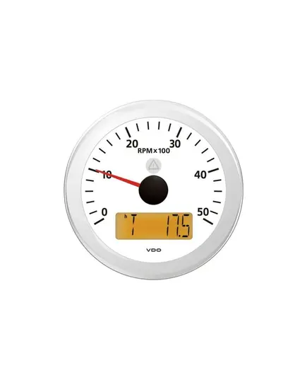 Tachometer - 5000 RPM - White