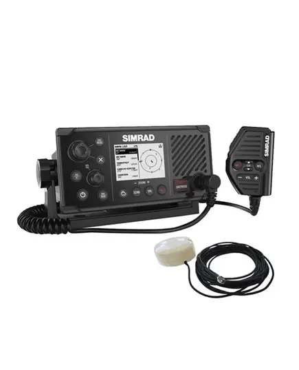 RS40-B VHF Radio With External GPS Antenna - Black