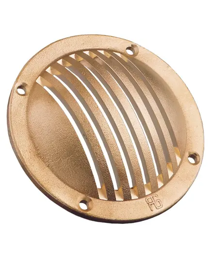 Brass slotted round scoop 100mm