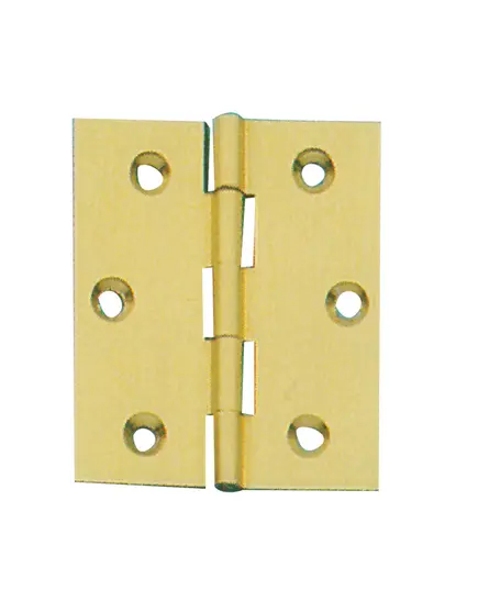 Butt Hinge in polished brass - 30x50mm