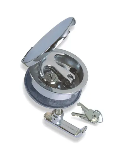 Flush hatch lock with key Ø 84mm