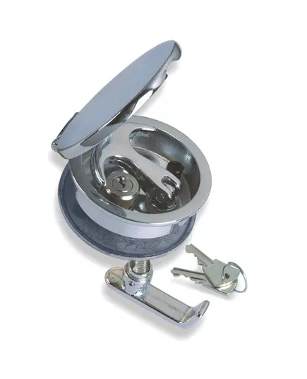 Flush Hatch Lock with Key - diameter 84mm, Model: With key