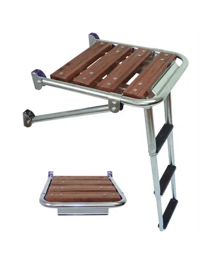 Transom Platform with Folding Ladder - 3 Steps