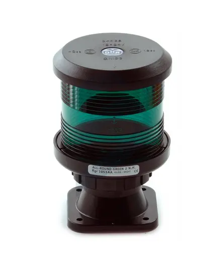 DHR 360° Green navigation light series 35 - Black case
