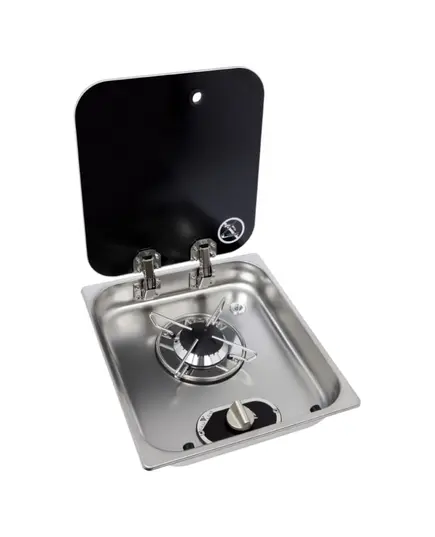 Built-in Hob Unit with Glass Cover - 1 Burner - 352x322mm