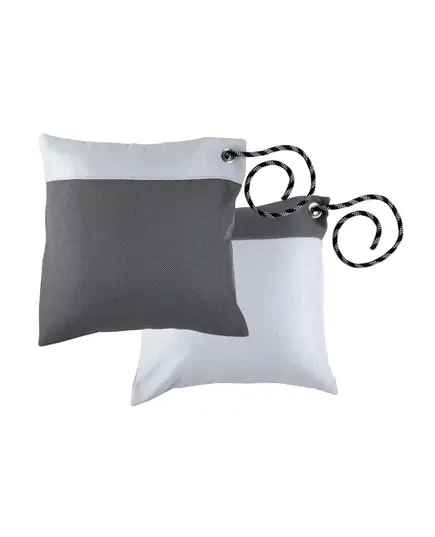 Set of 2 Cushions - Grey-white