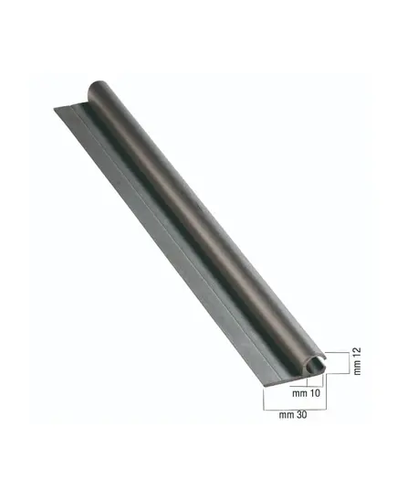 Black Aluminum Rail with Fin - 4.2m