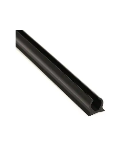 Black V-shaped PVC Guide Rail without Fin - 6m