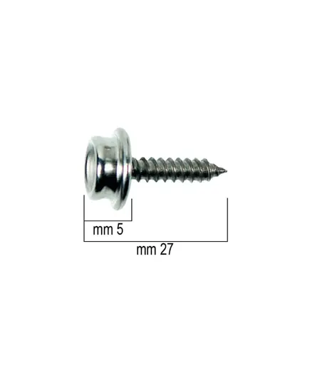 Knurled Button With Screw - 27mm