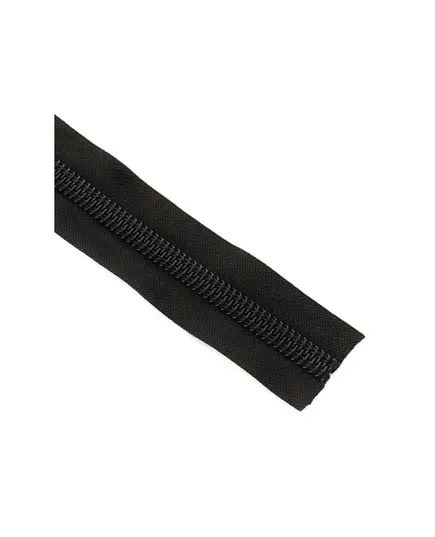 Black Nylon 10mm Spiral Zipper with Metal Slider - 3m